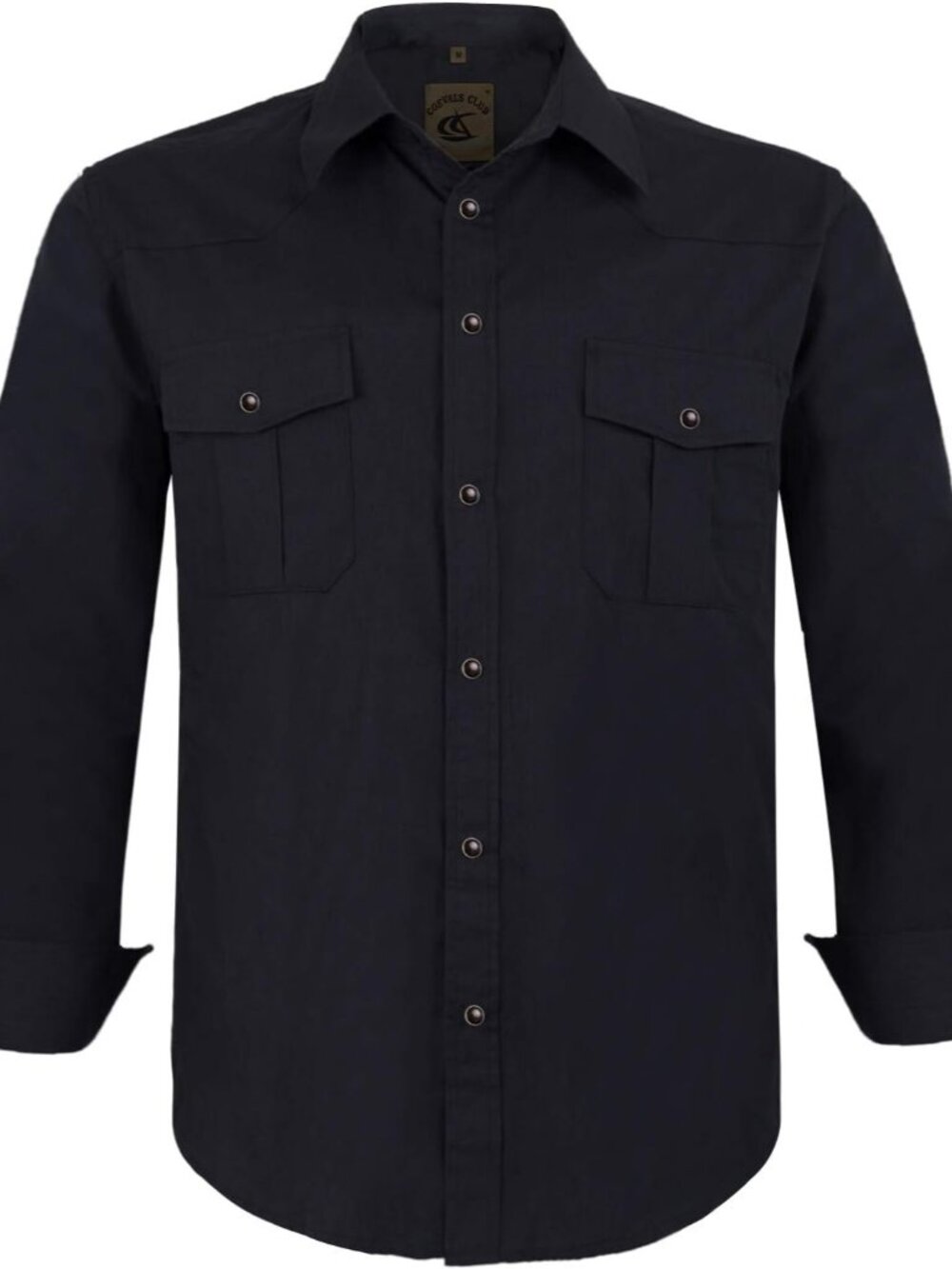Men's Western Cowboy Long Sleeve Pearl Snap Casual Work Shirts
